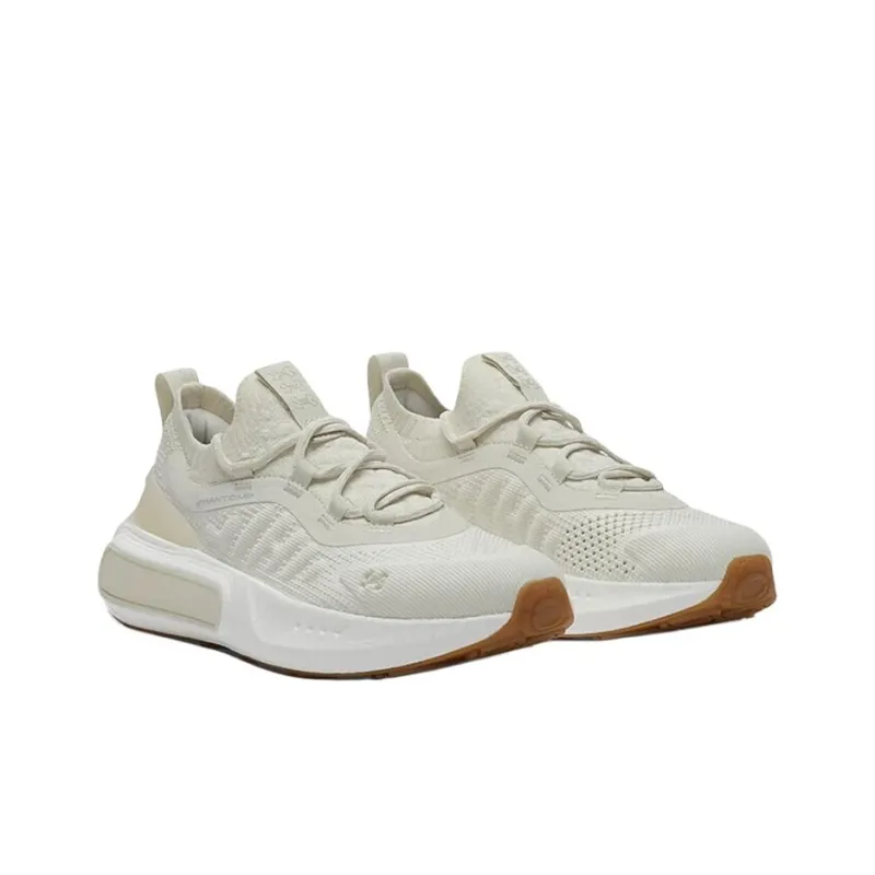 Under Armour Phantom 4 Anti-Slip Wear-Resistant Low-Top Casual Shoes Women's Beige-1
