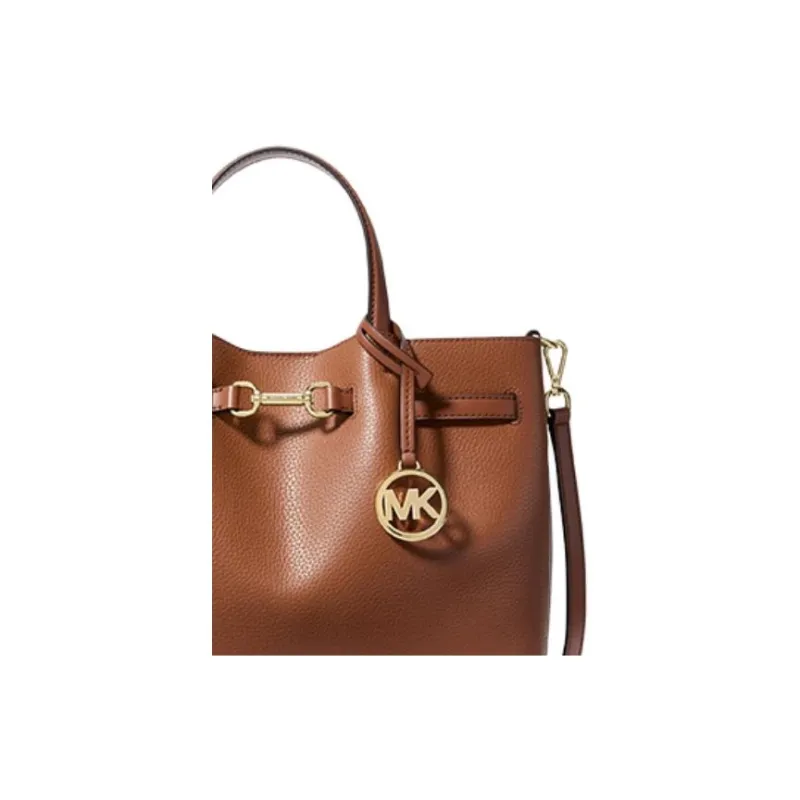 MICHAEL KORS Split Cow Leather One Shoulder Handbag Medium Size Women's Leather Brown-3