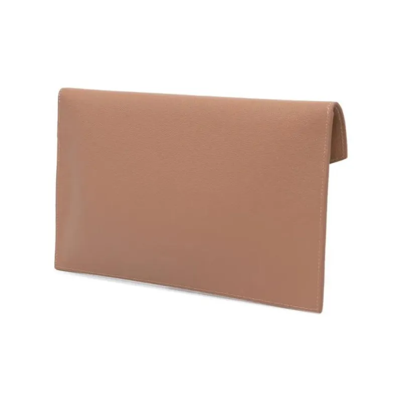SAINT LAURENT 2023 Grain De Poudre Uptown Pouch Clutch Bag-1