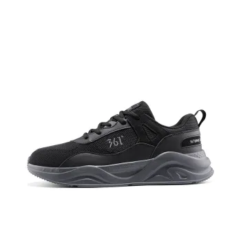 361° Lightweight Anti Slip And Wear Resistant Low Top Casual Shoes Men's Black Gray