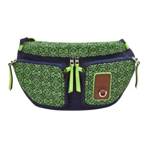 LOEWE Fabric Fanny Pack Large Size Men's Neon Green