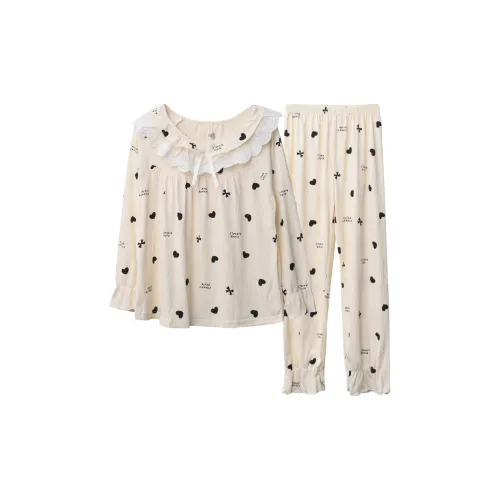 Pretty Lady Pajama Set Women's Apricot