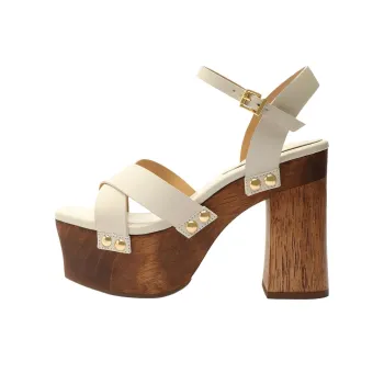 Schutz Gaylah Strap Sandals 12cm Women's White