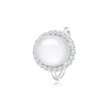 Lao Feng Xiang Chalcedony Rings Women's