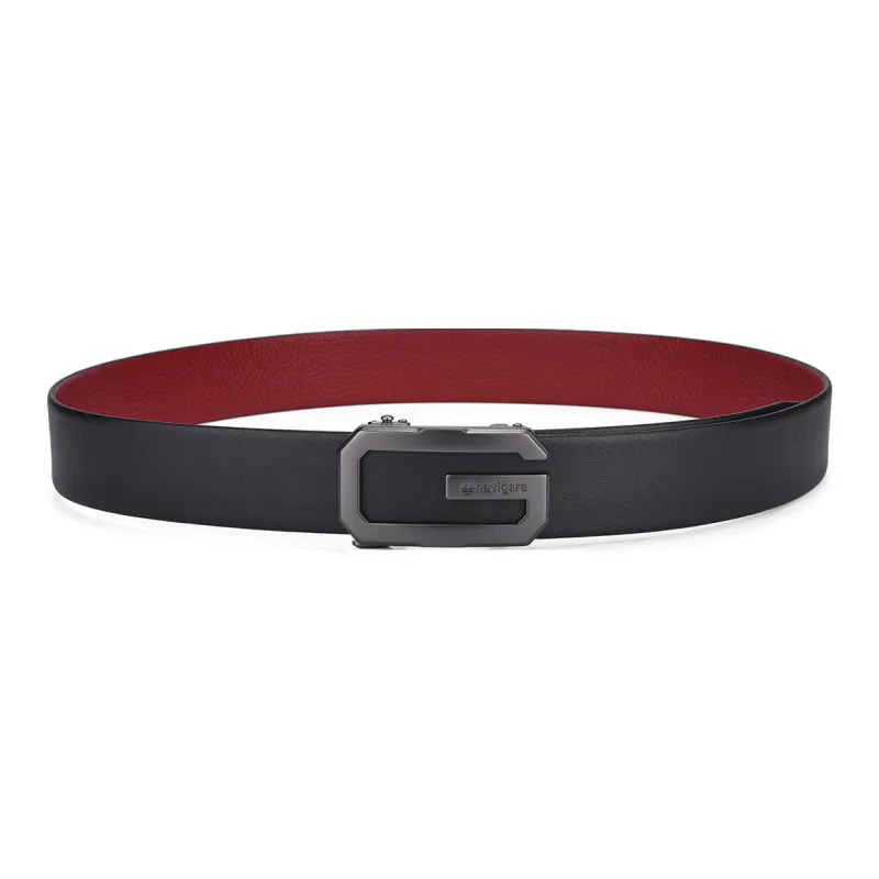 NAVIGARE Top Grain Cow Leather Leather Belts Men's 3.5cm-4