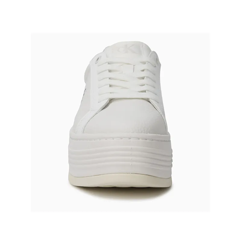 CKJ CALVIN KLEIN JEANS Mid Top Skateboard Shoes Women's White/Black-2