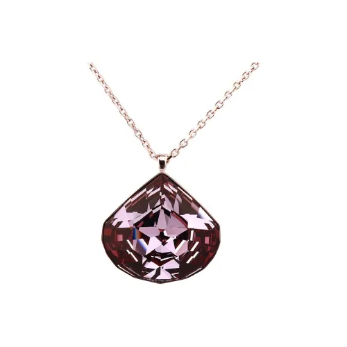Swarovski Crystal Alloy Gold Plated Silver Plated Necklaces Unisex Pink