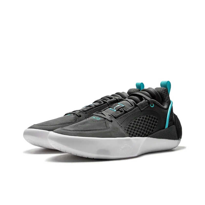 LiNing All City 12 Encore Slip-Resistant Cushioning Low-Top Basketball Shoes Men's Obsidian Gray-2
