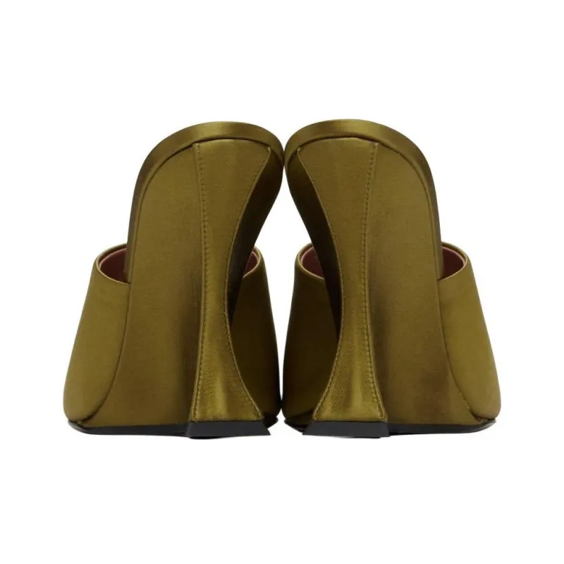 Paris Texas Slide Slippers Women's Army Green-3