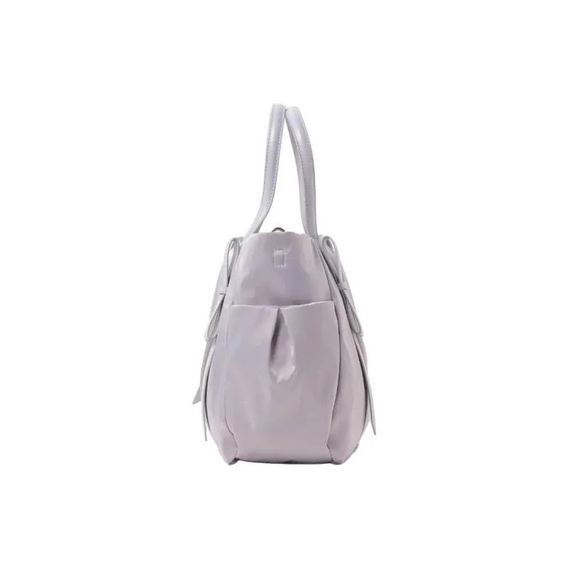 Beams Heart Polyester Tote Bag, Shopping Bag, Handbag Women's Gray-2