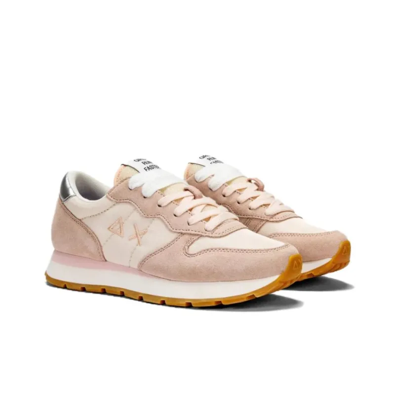 SUN68 Ally Gold Silver Low Top Casual Shoes Women's Rose-1