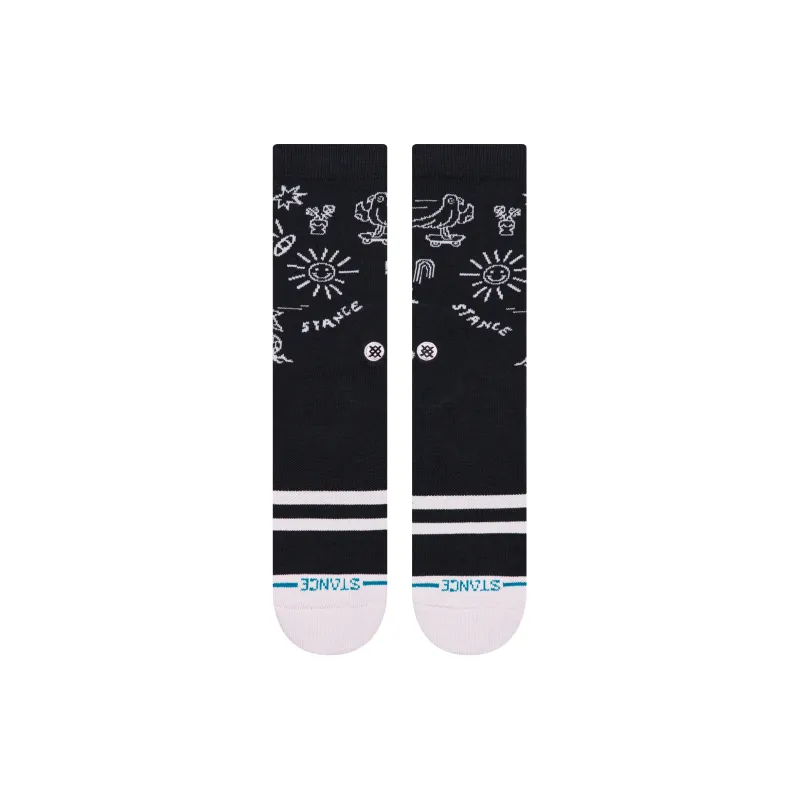 Stance Mid Calf Socks Unisex 1 Pack Black-1