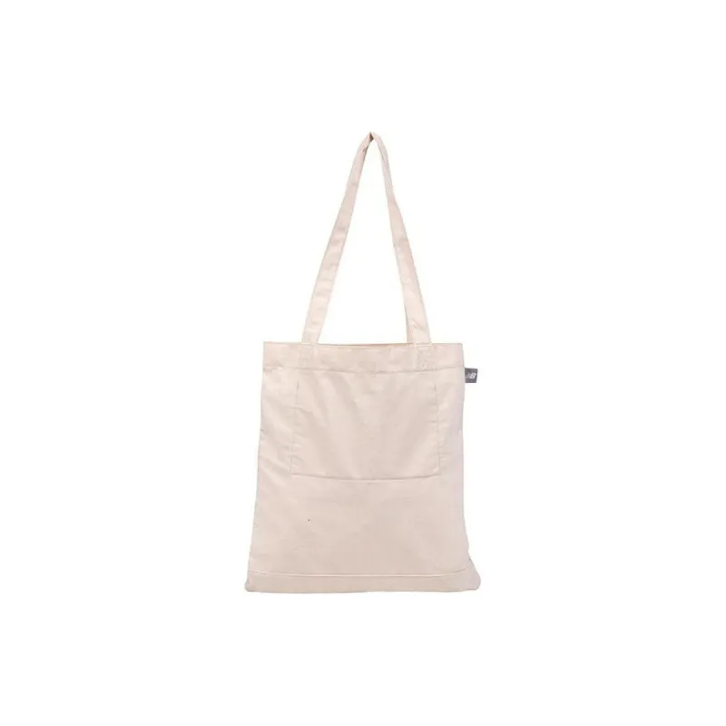 New Balance Graphic Canvas Tote Bag, Shopping Bag, Shoulder Bag Unisex Beige & Red-1