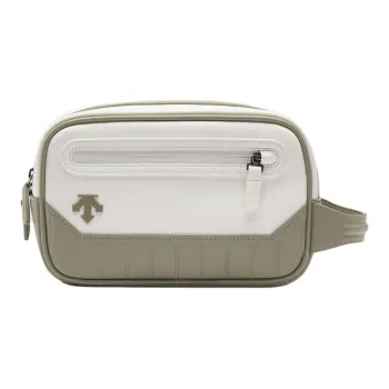 DESCENTE Field Collection Microfiber Leather Clutch Regular Men's White & Green