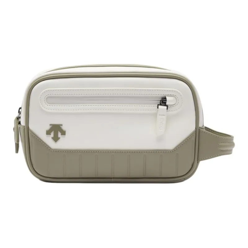 DESCENTE Field Collection Microfiber Leather Clutch Regular Men's White & Green-0
