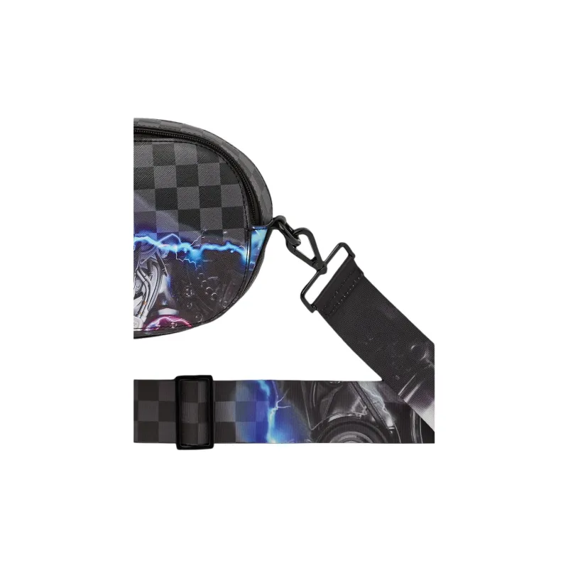 SPRAYGROUND Artificial Leather Sling Bag, Fanny Pack, Shoulder Bag, Crossbody Bag Regular Men's Black-3