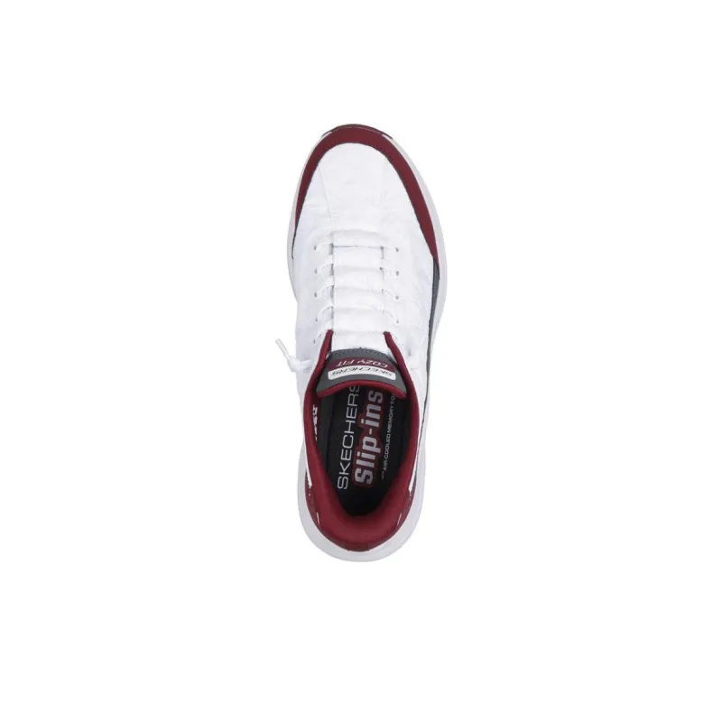 Skechers SPORT MENS Abrasion Resistant Lightweight Slip Resistant Low Top Running Shoes Men's White Red-2