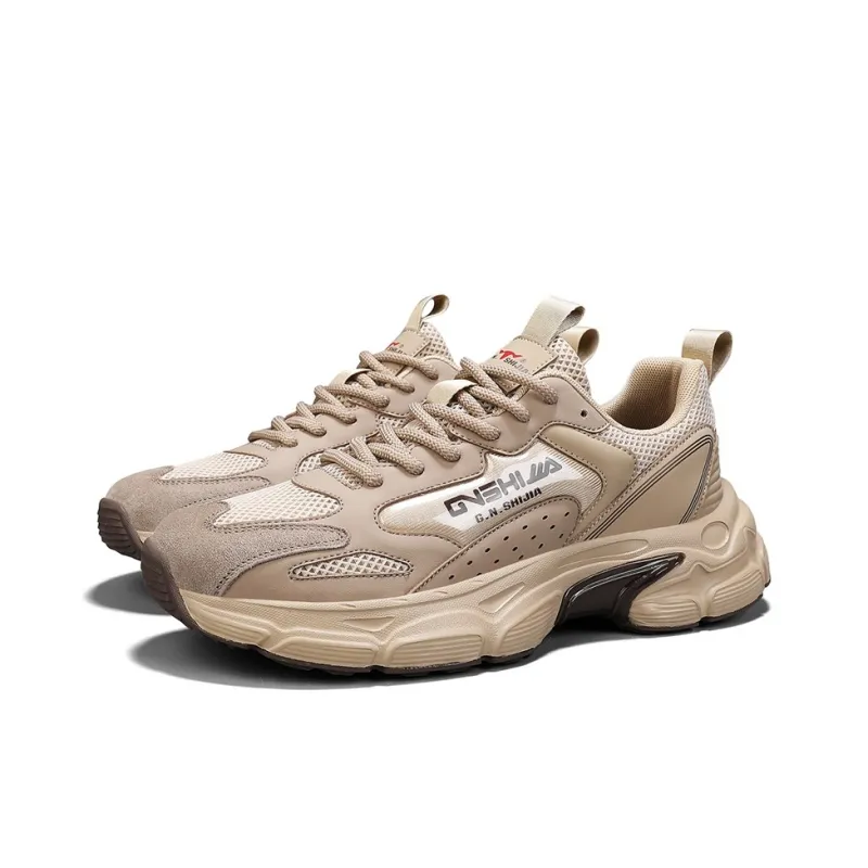 G.N.SHIJIA Anti-Slip Wear-Resistant Breathable Lightweight Height Increasing Low-Top Chunky Sneakers Men's-9