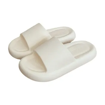 Thin Strips Slippers Unisex, White