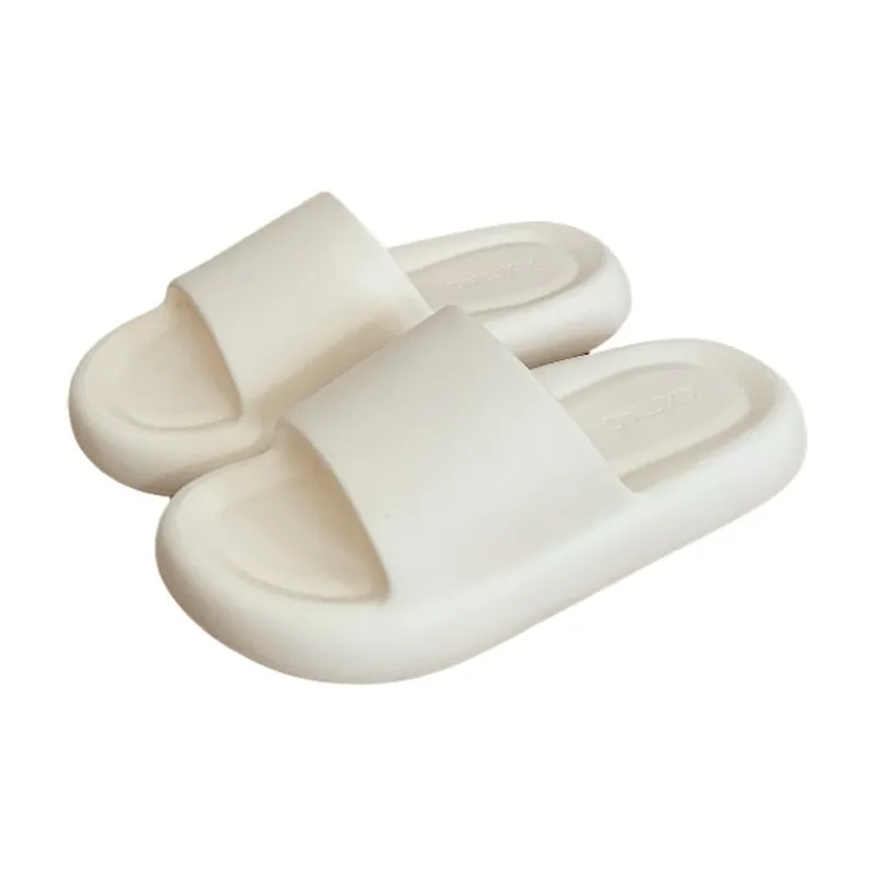 Thin Strips Slippers Unisex, White-0
