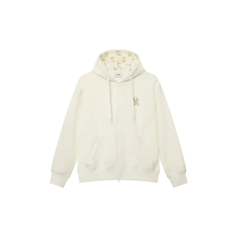 MLB New York Yankees Old Flower Sweatshirt Unisex Cream-1