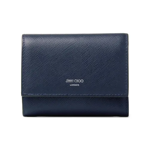 Jimmy Choo Calfskin Wallet Men's Marine Blue