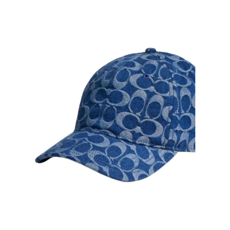 COACH Cotton Baseball Caps Unisex Blue-1