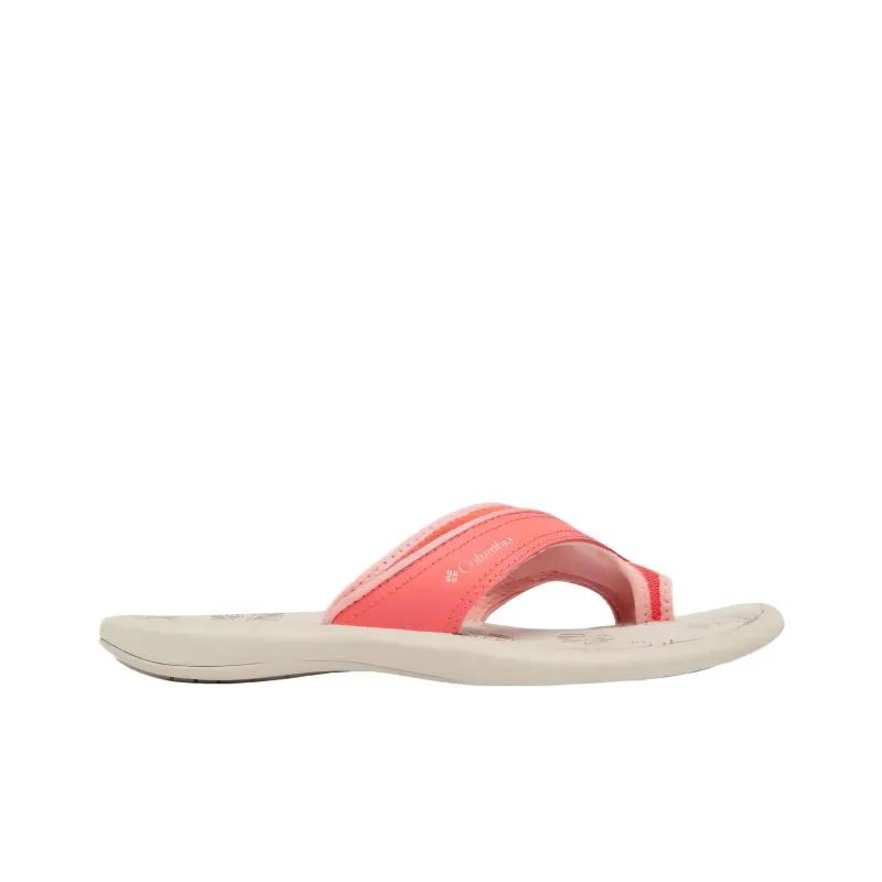 Columbia Kea Slip-Resistant Flip Flops Women's Rose Red-1