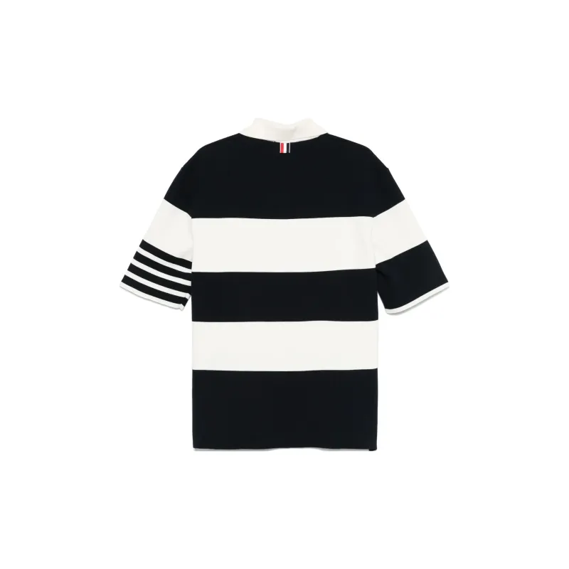 THOM BROWNE Striped Polo Shirt-1