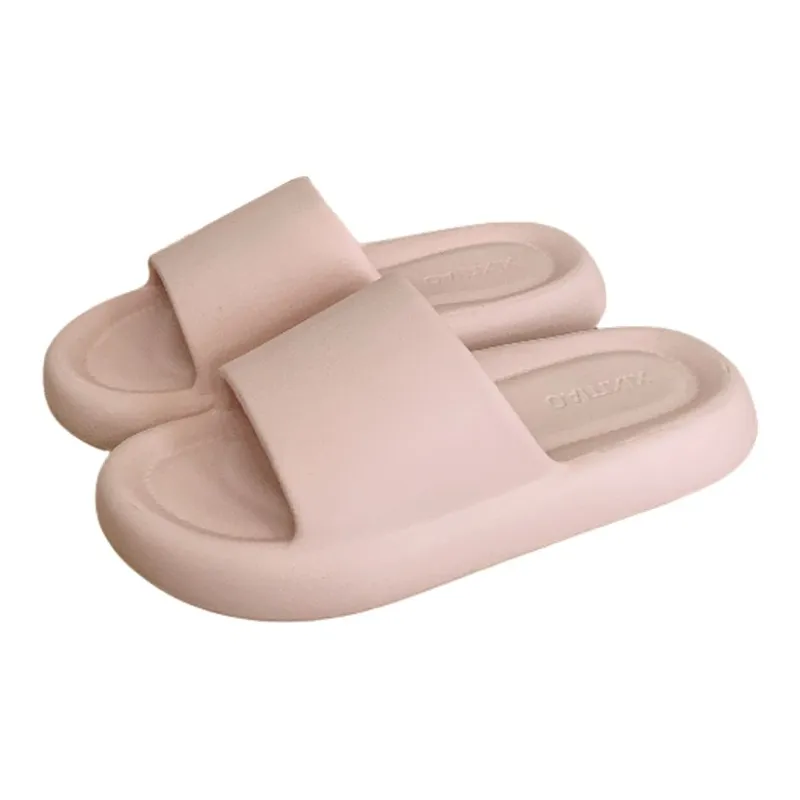 Thin Strips Slippers Unisex, White-11