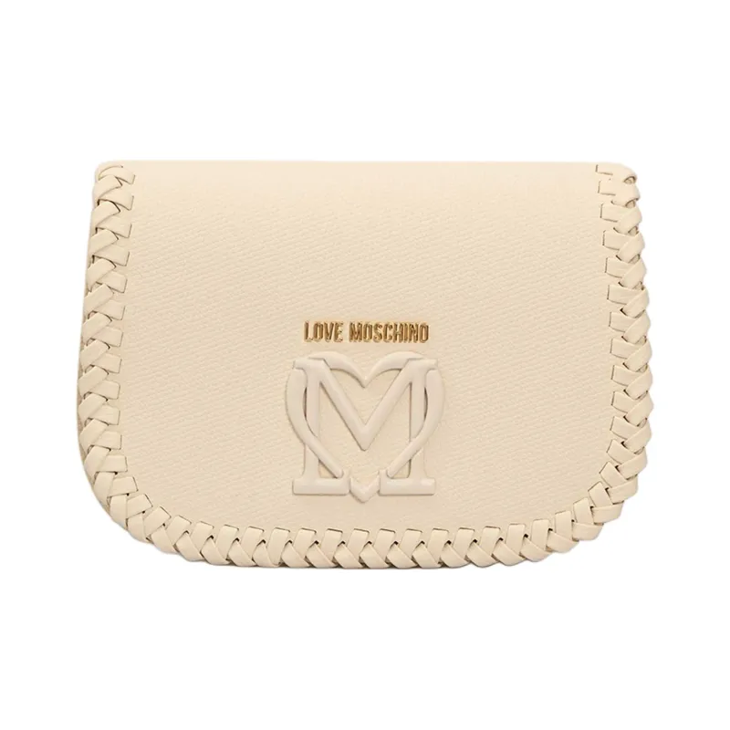 LOVE MOSCHINO Braided Logo Plaque Crossbody Bag-0