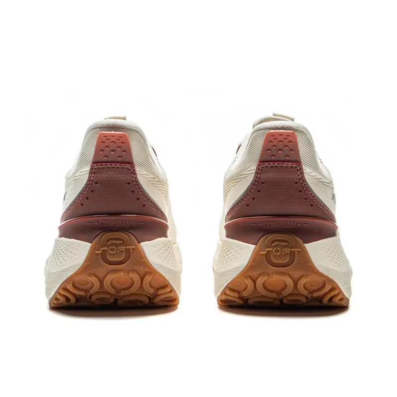 LiNing SOFT PLUS Slip-Resistant Height Increasing Cushioning Wear-Resistant Low-Top Casual Shoes Women's Ecru-5