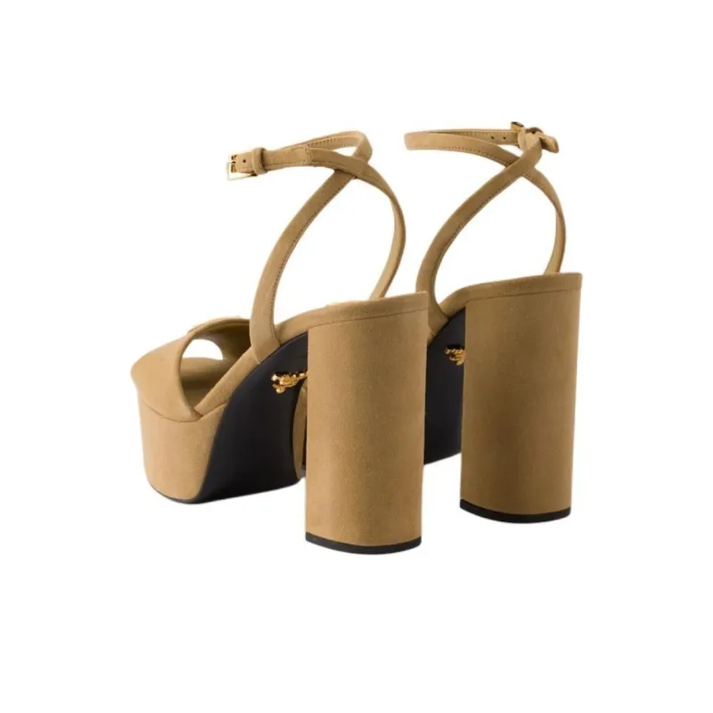 PRADA Strap Sandals 11.5cm Women's Light Brown-2