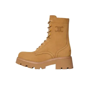 CELINE Triomphe Ankle Boots 4.5cm Women's Brown