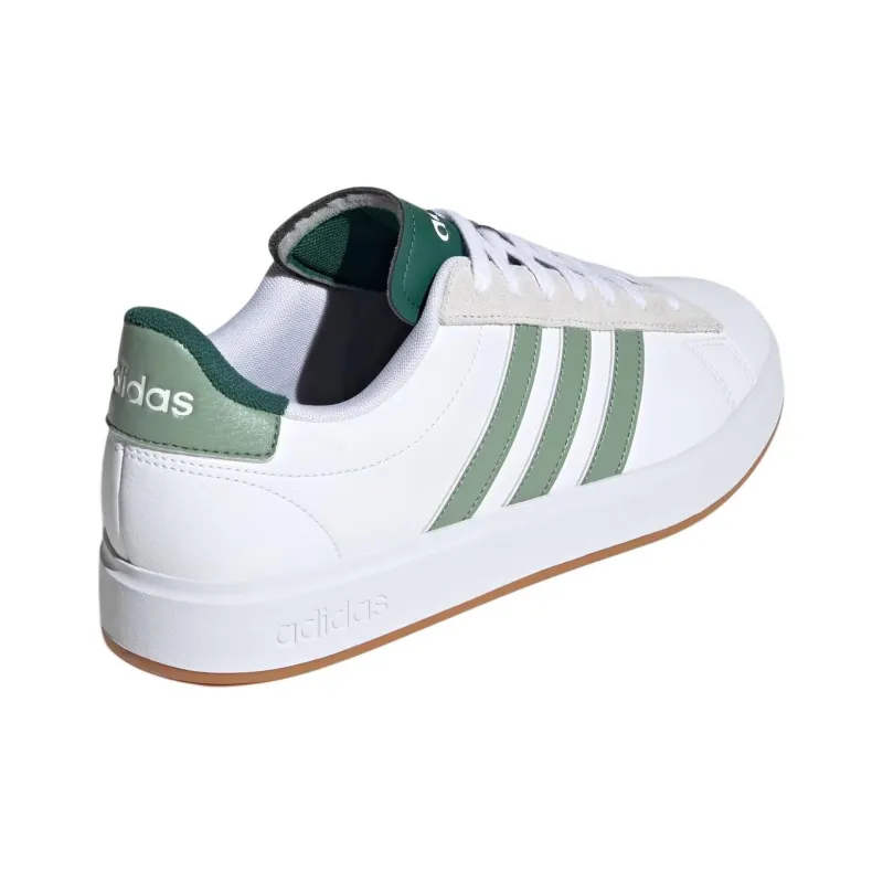 Adidas GRAND COURT 2.0 Anti Slip Wear Resistant Low Top Skateboard Shoes Men's White Green-3