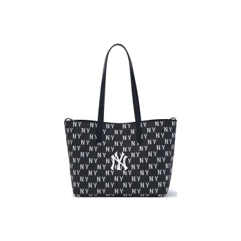 MLB Polyester Tote Bag Shopping Bag Shoulder Bags Unisex Black & White