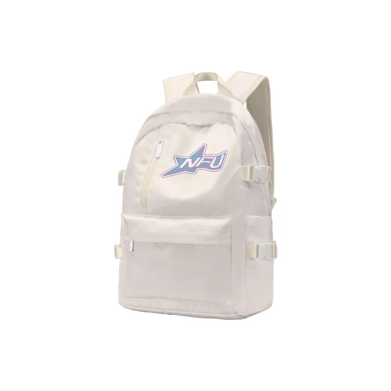 TURN UP NOT FOR US Polyester Backpack Unisex Beige-12