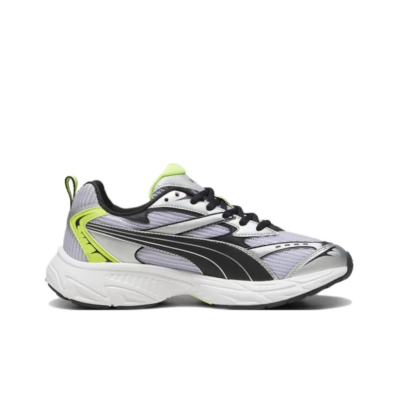PUMA Morphic Cushioning Anti Slip And Wear Resistant Low Top Running Shoes Men's White Silver-1