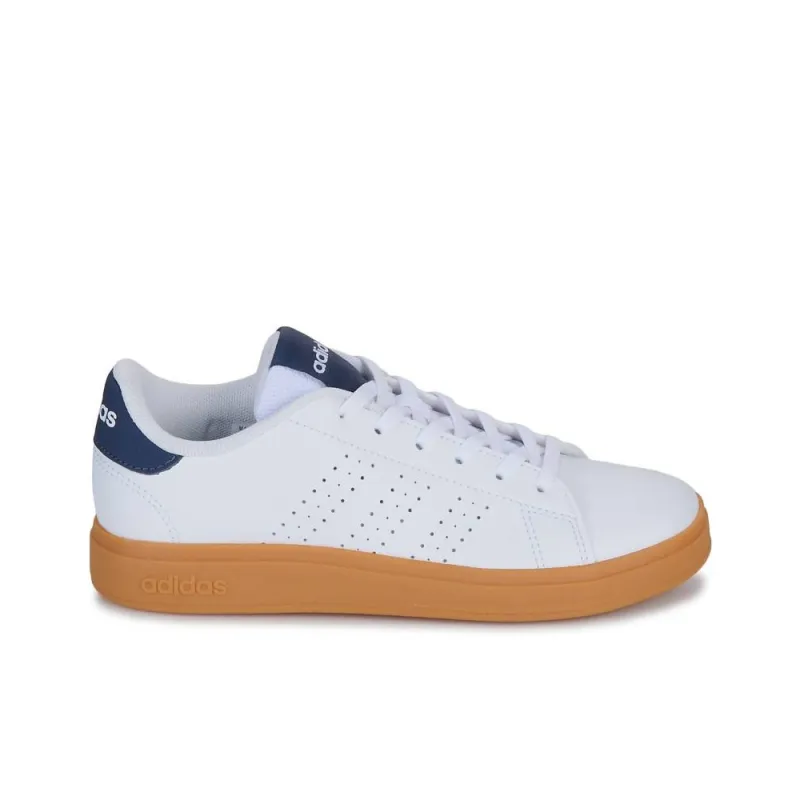 Adidas ADVANTAGE BASE 2.0 Anti Slip Wear Resistant Low Top Skateboard Shoes Women's White Blue-1