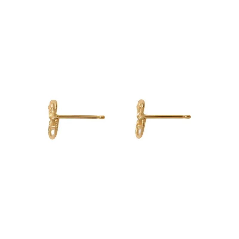Burberry Gold plated Brass Stud Earrings Women's Gold-1