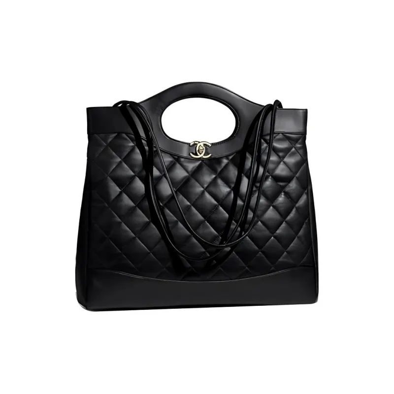 CHANEL Sheepskin Tote Bag, Shopping Bag, Crossbody Bag Women's Black-0