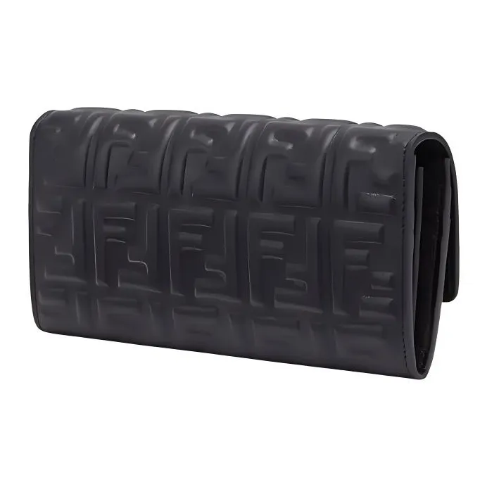 FENDI By Marc Jacobs Baguette Continental Black Nappa Leather Wallet-1