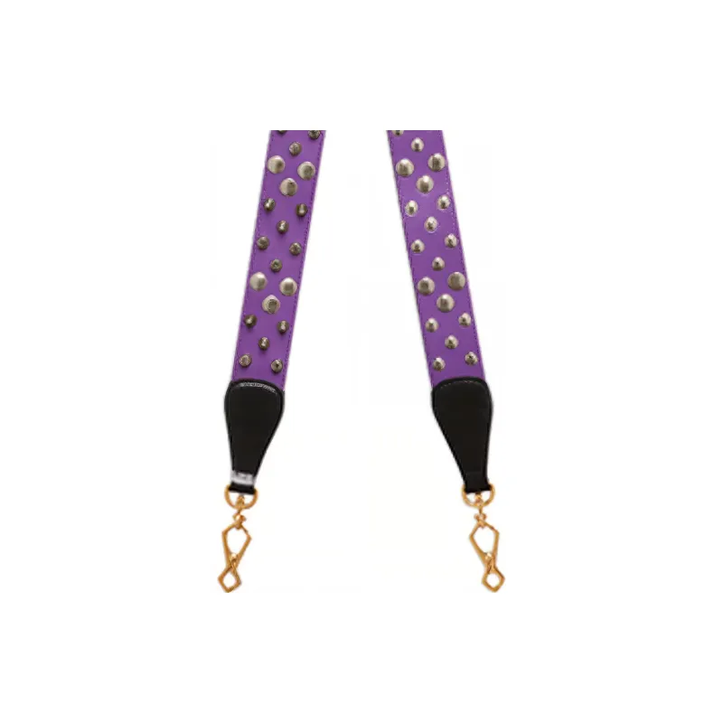 GUCCI Leather Shoulder Strap Bag Straps Women's Purple-3
