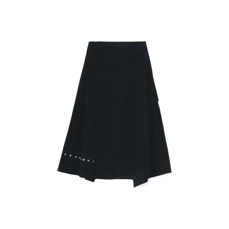 Yohji Yamamoto Denim Long Skirt Women's Black-1