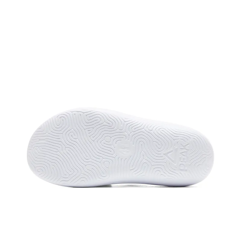 PEAK Slip-Resistant Abrasion-Resistant Cushioning Slide Slippers Men's Large White Light Green-5