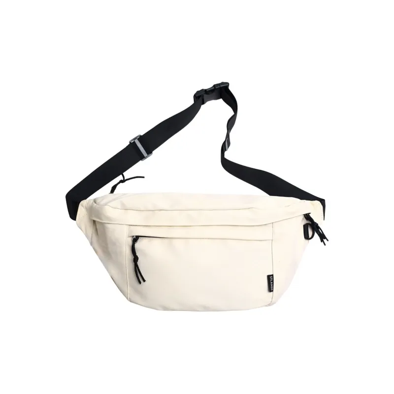 Tonlion Nylon Sling Bag Unisex White/Black-3