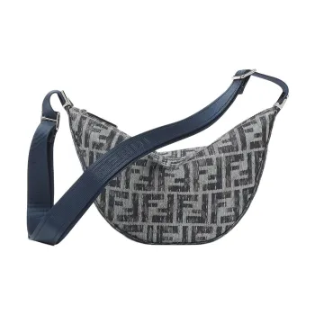 FENDI Cotton Messenger Bag Crossbody Bag Shoulder Bag Small Size Men's Blue