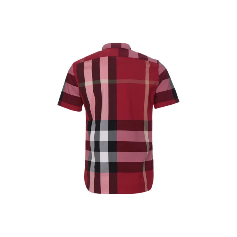 Burberry Shirts Men Red-1