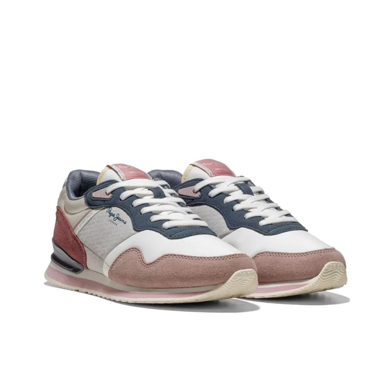 Pepe Jeans Abrasion-Resistant Low-Top Casual Shoes Women's Pink Gray Blue-2