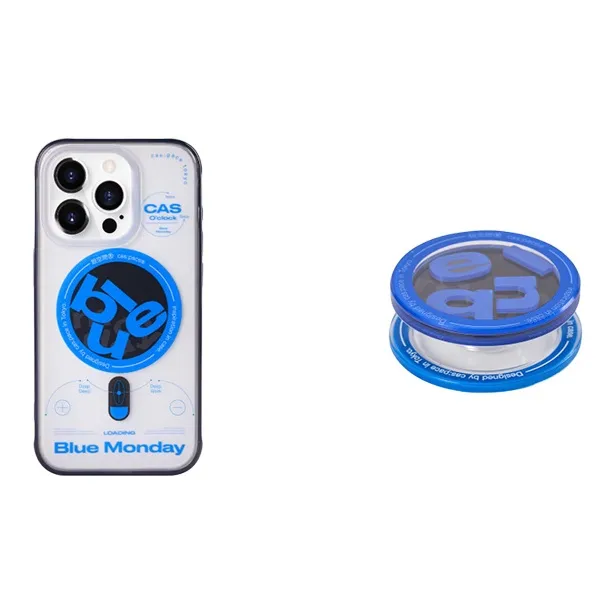 Shell Space TPU Material Blue Monday Magnetic Phone Cases Compatible With IPhone Collection Refreshing Original Design-3